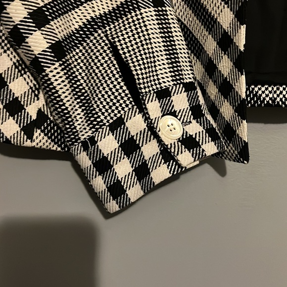 Doncaster Vintage Black & White Size 12 Blazer Jacket Silk EUC Business Casual - Picture 7 of 10